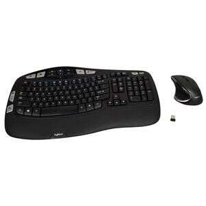 Logitech K350 Comfort Wave Ergonomic Wireless Keyboard + Performance MX Mouse